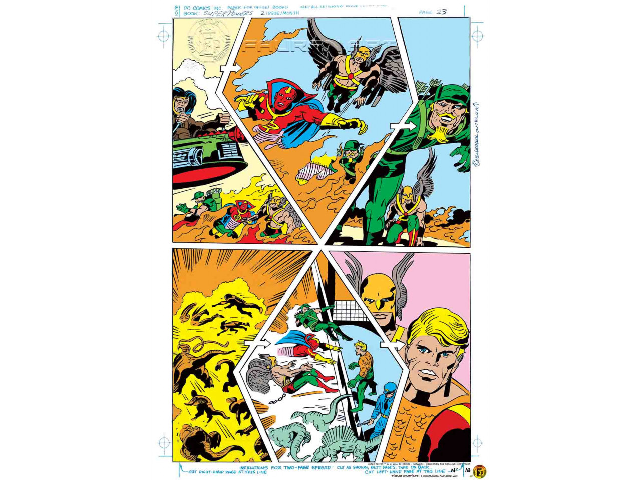 Tirage d'art Super Powers 2 page 23 - Jack KIRBY / REEDMAN