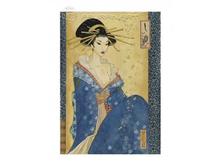 Tirage limité Geisha bleue 1 - Olivier Ledroit