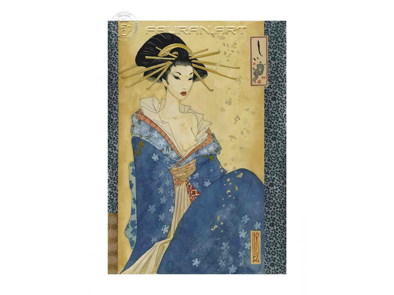 Tirage limité Geisha bleue 1 - Olivier Ledroit Tirage limité Geisha bleue 1 - Olivier Ledroit