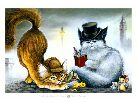 Tirage d'Art Charlock Holmes & Dr Catson : Séverine PINEAUX