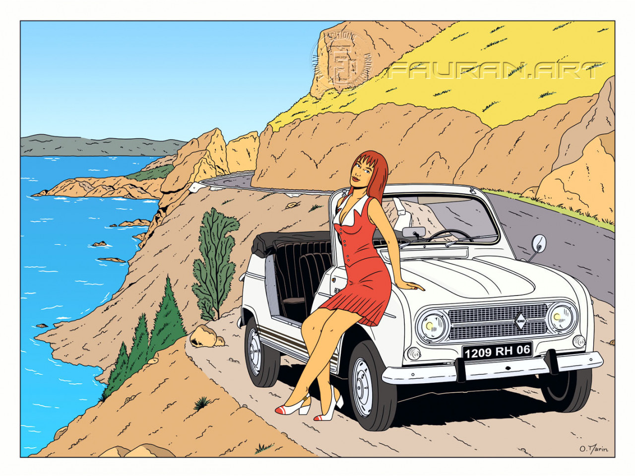 Tirage d'Art : La 4L Plein air : Olivier MARIN